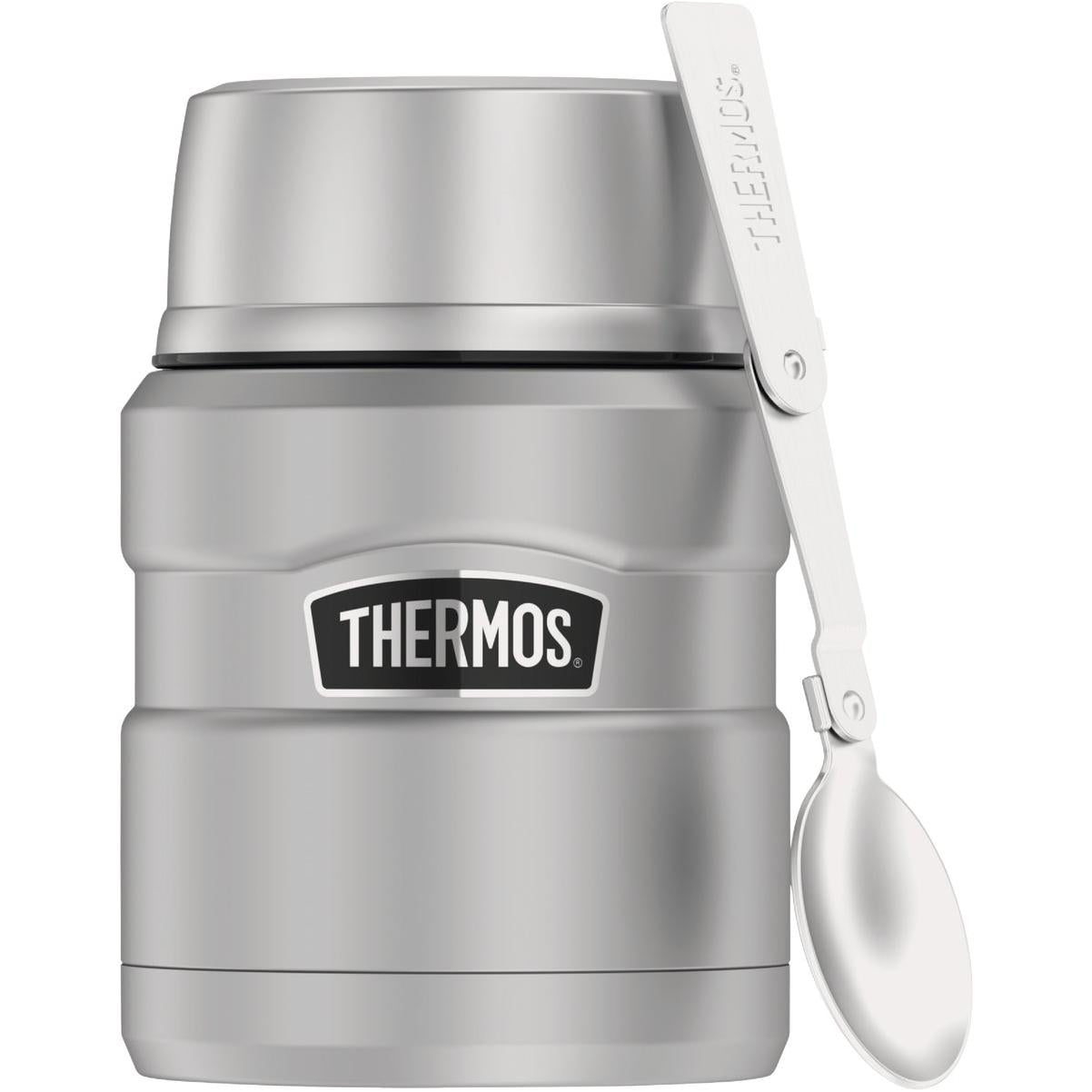 Contenant alimentaire avec cuillère en acier inoxydable KING 470 ml (16oz) - Thermos - Contenant pour aliment - - La Guilde Culinaire
