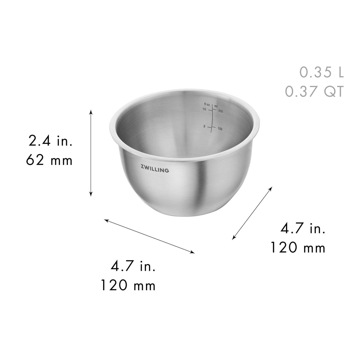 Set de bols S/M/L / 3 pièces, acier inoxydable, argent - Zwilling - Bol à mélanger - - La Guilde Culinaire