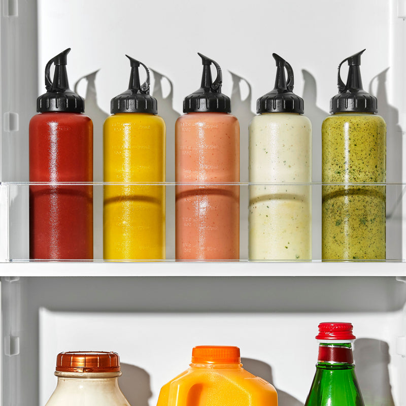 Bouteilles compressibles - ensemble de 5 - OXO - Bouteille à condiment - - La Guilde Culinaire