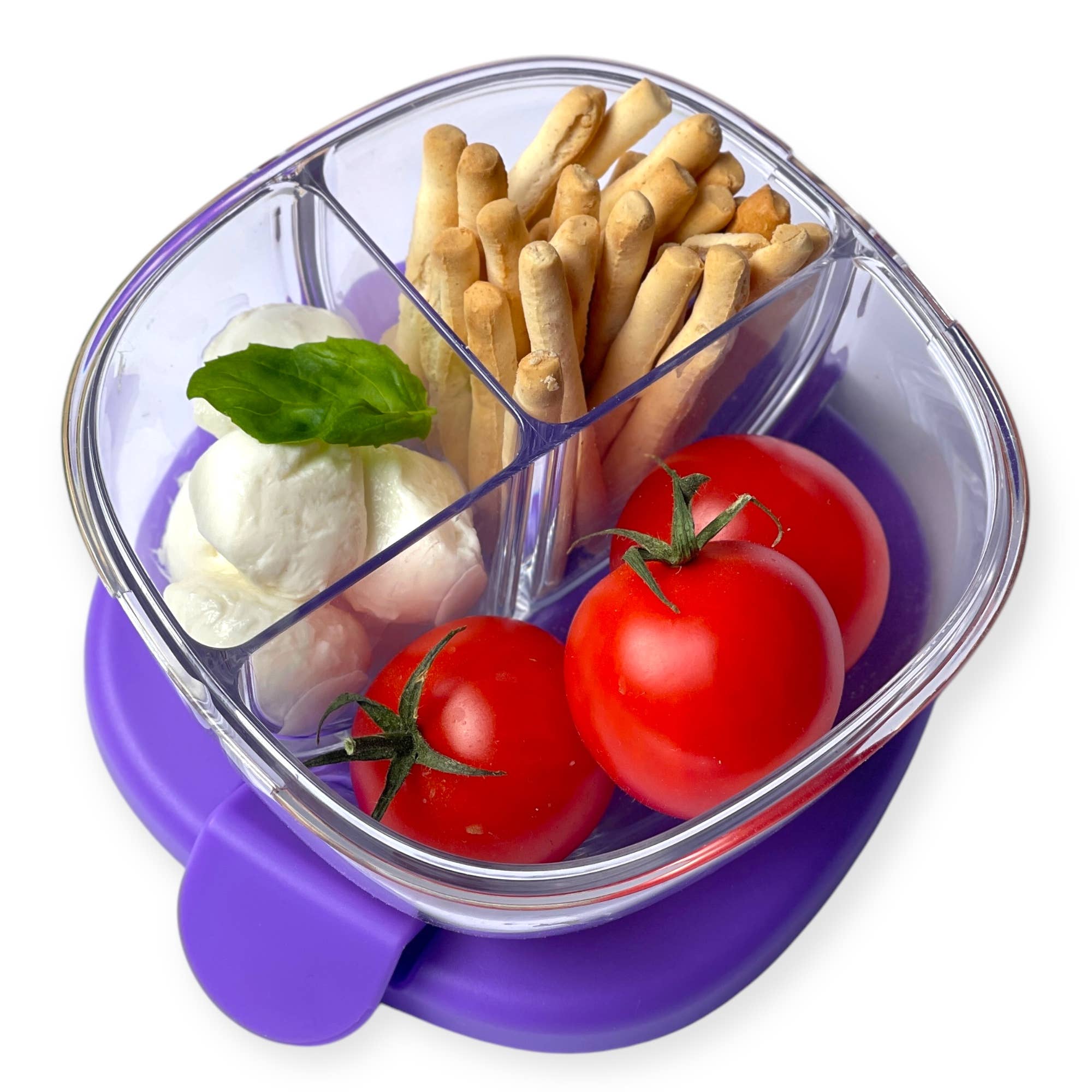 Bol à collations compact et étanche à 3 compartiments Haze Purple - Yumbox - Boîte à repas - HPSB202405 - La Guilde Culinaire