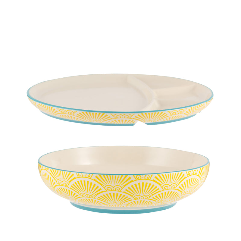 WORLD FOODS Ensemble bol & assiette divisée - Typhoon - Ensemble de service - - La Guilde Culinaire