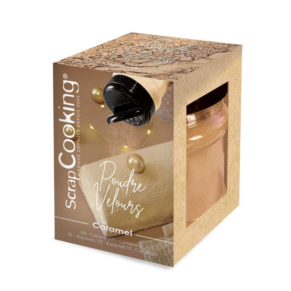 Poudre effet velours Caramel - Scrapcooking - Poudre de velours - - La Guilde Culinaire