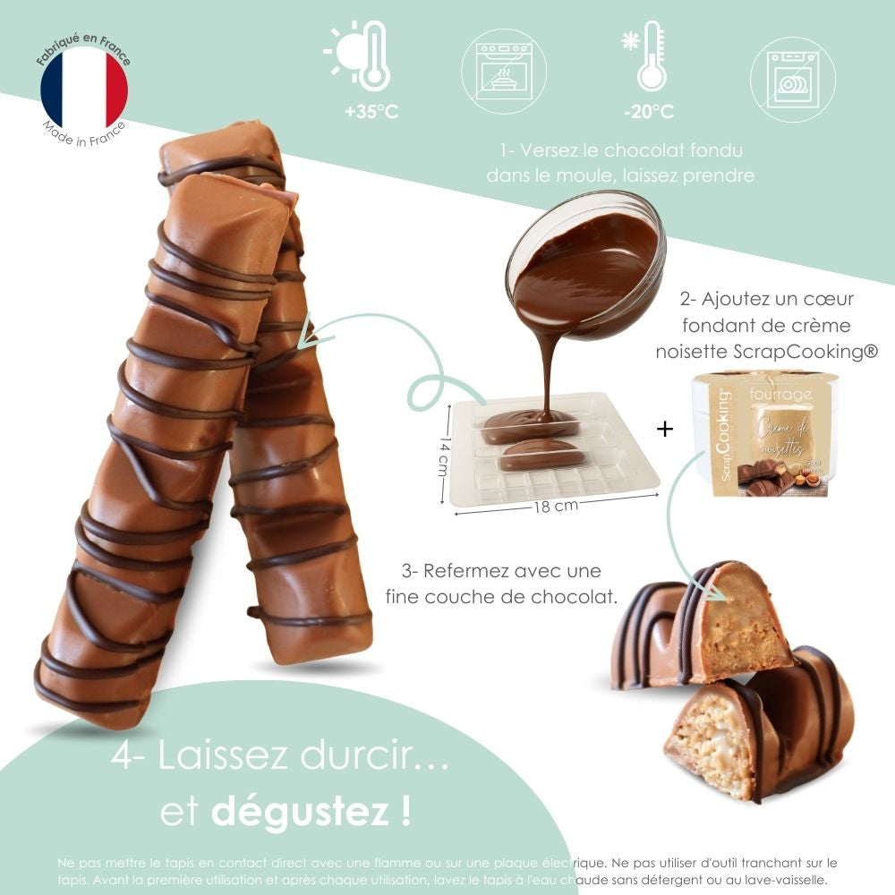 Moule barres chocolatées "Bueno" - Scrapcooking - Moule pour chocolat - - La Guilde Culinaire