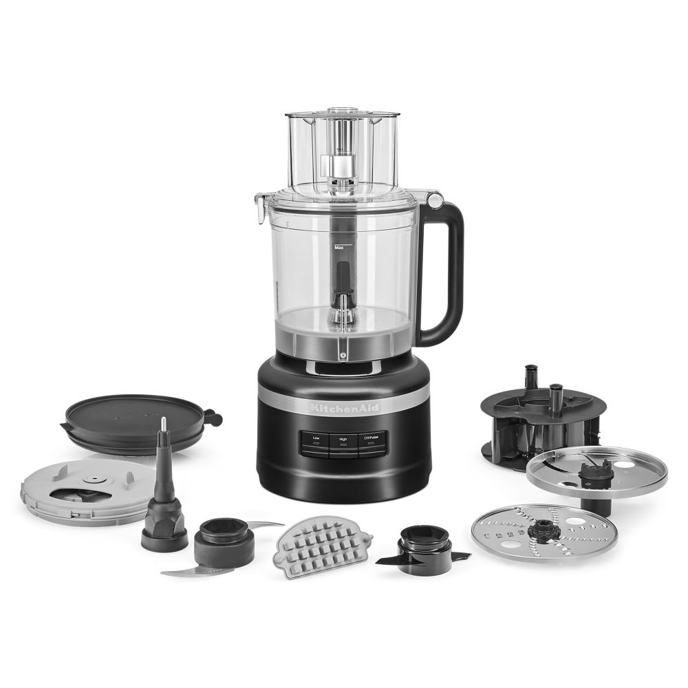 Robot culinaire de 13 tasses avec kit de découpe en dés - KitchenAid Noir Mat - Kitchenaid - Robot mélangeur - KFP1319BM - La Guilde Culinaire