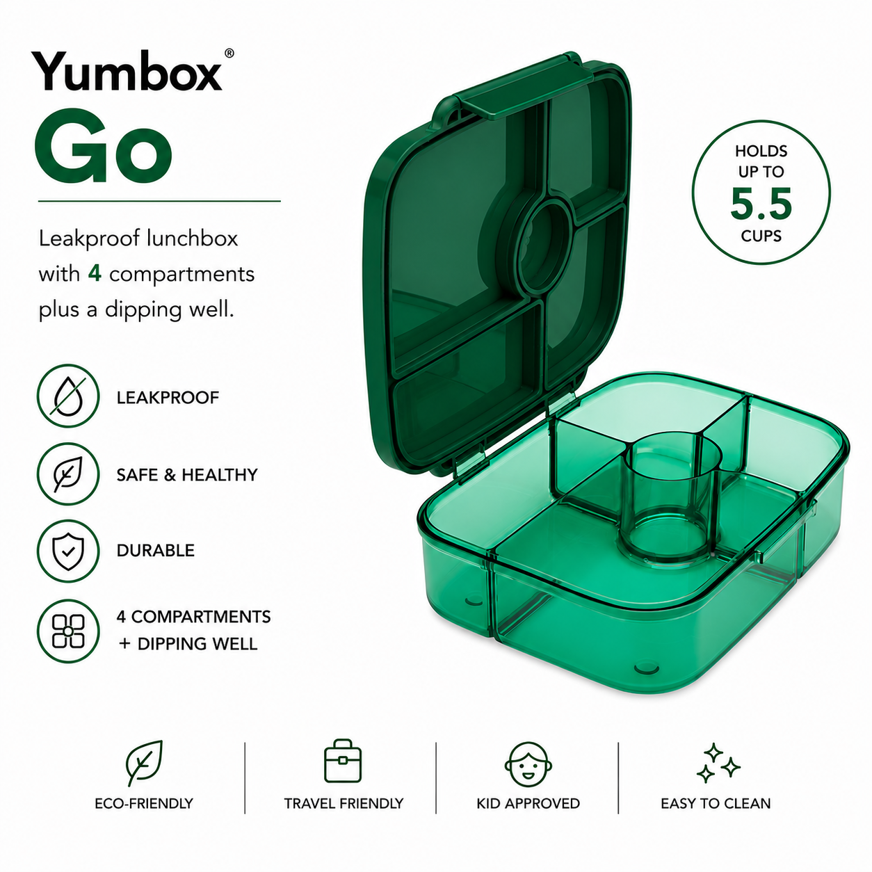 Yumbox Go - Boîte-repas bento étanche XL, plateau profond - Yumbox - Boîte à repas - - La Guilde Culinaire