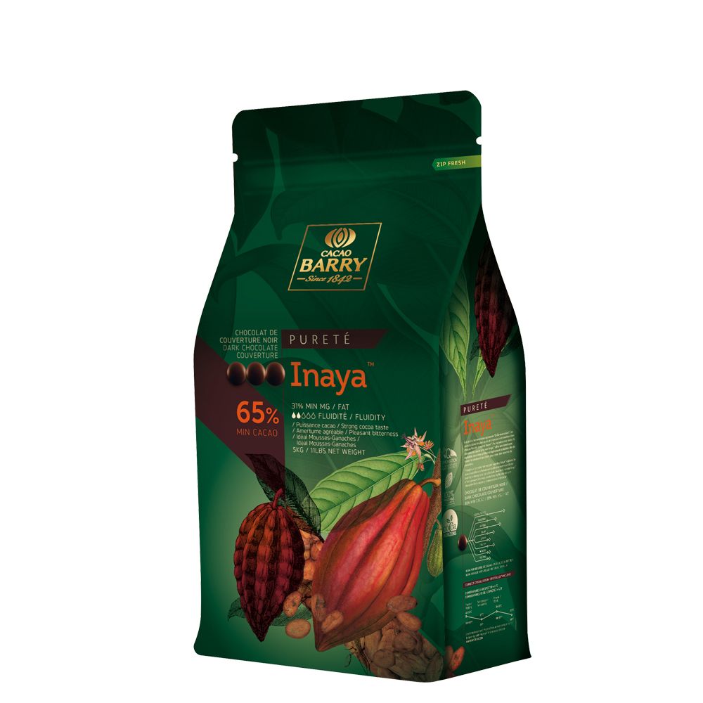 Chocolat Inaya 65% cacao 5kg - Cacao Barry - Chocolat noir - CHD-S65INAY-CA-U77 - A - La Guilde Culinaire
