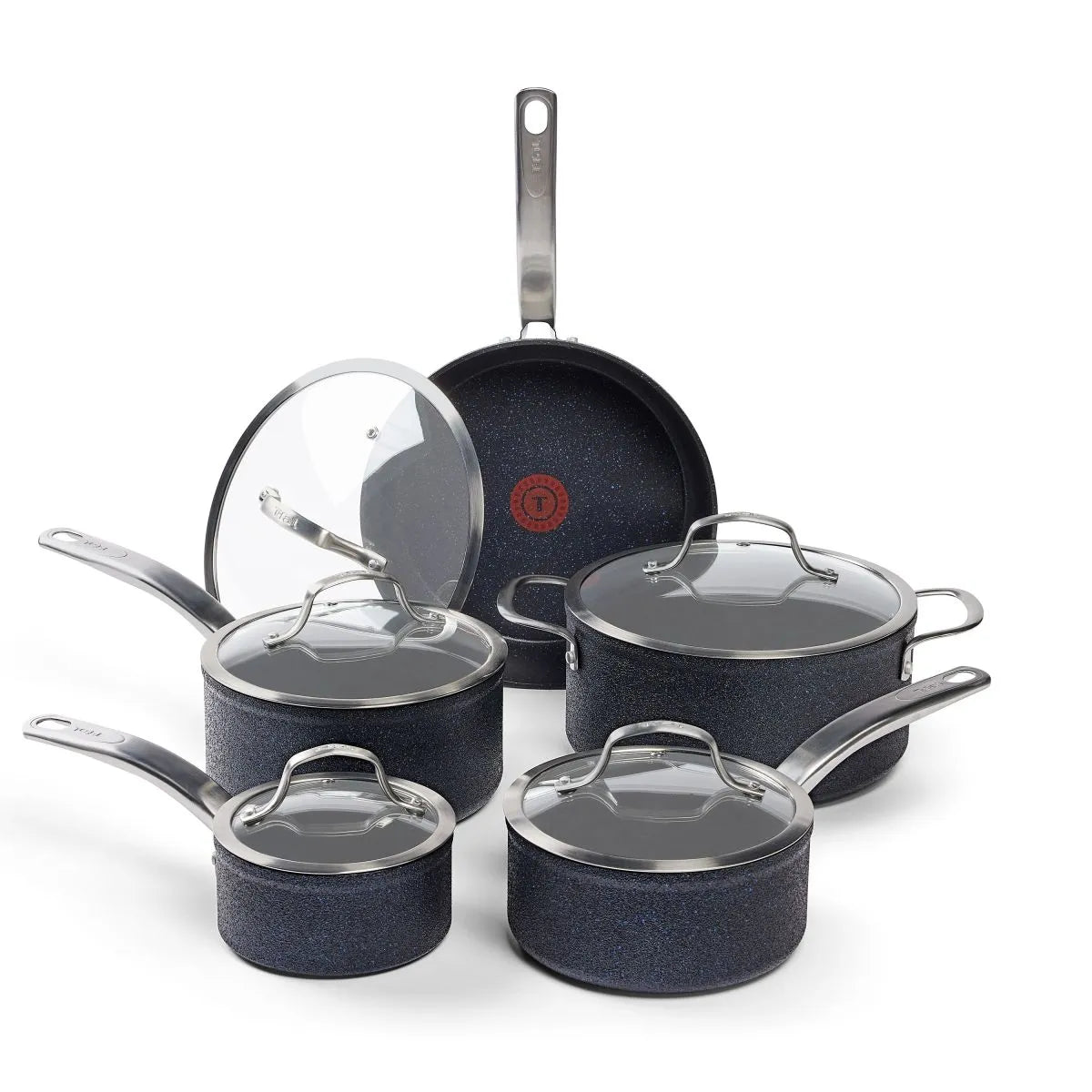 Ensemble Stone Shield de 10 pièces - T-fal - Batterie de cuisine - - La Guilde Culinaire