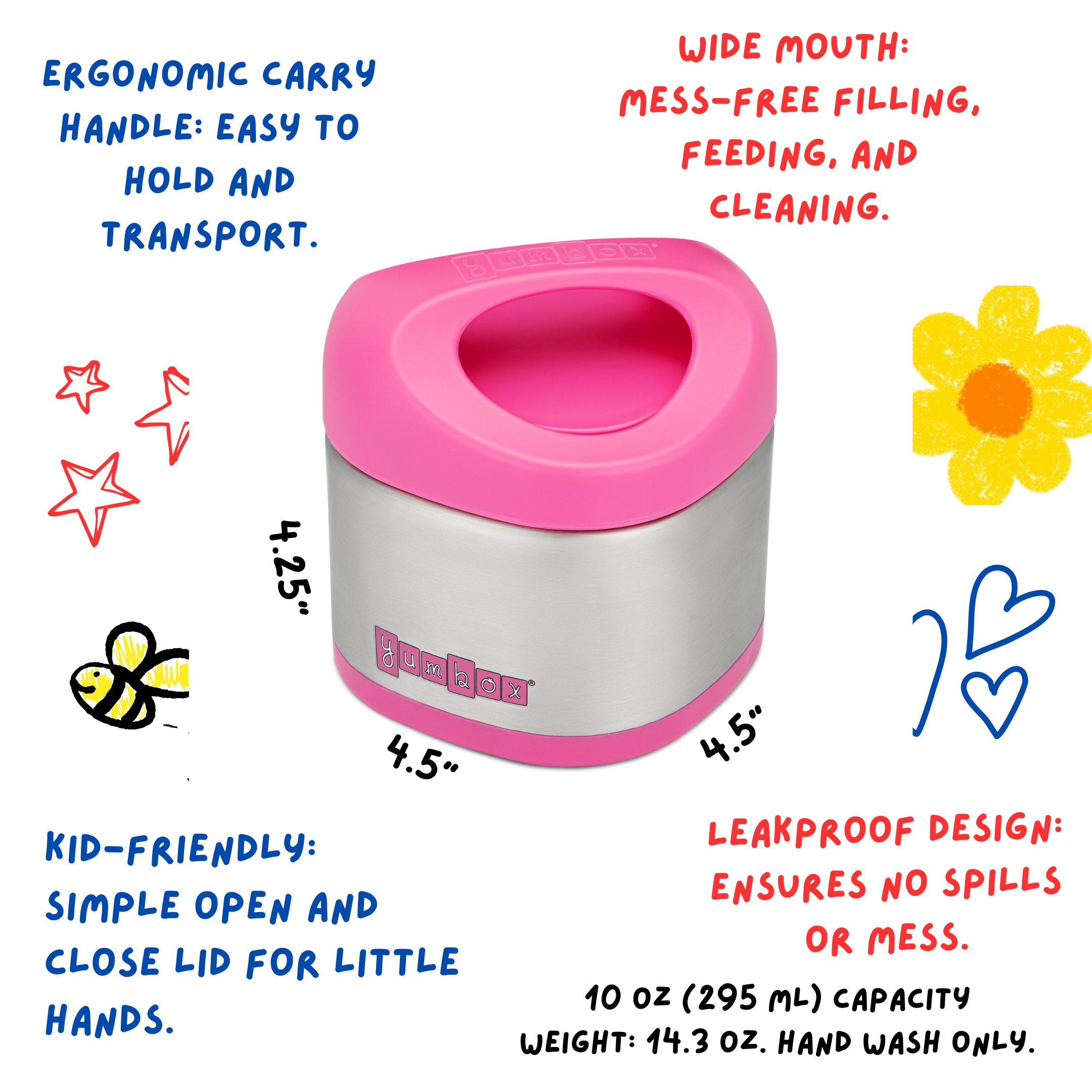Yumbox Cubi Kids 10oz Bocal Thermique pour Nourriture Chaude et Froide - Yumbox - Boîte à repas - - La Guilde Culinaire