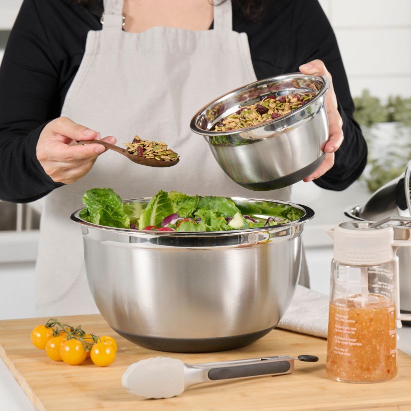 Bol à mélanger en inox avec base antidérapante - Starfrit - Bol à mélanger - - La Guilde Culinaire