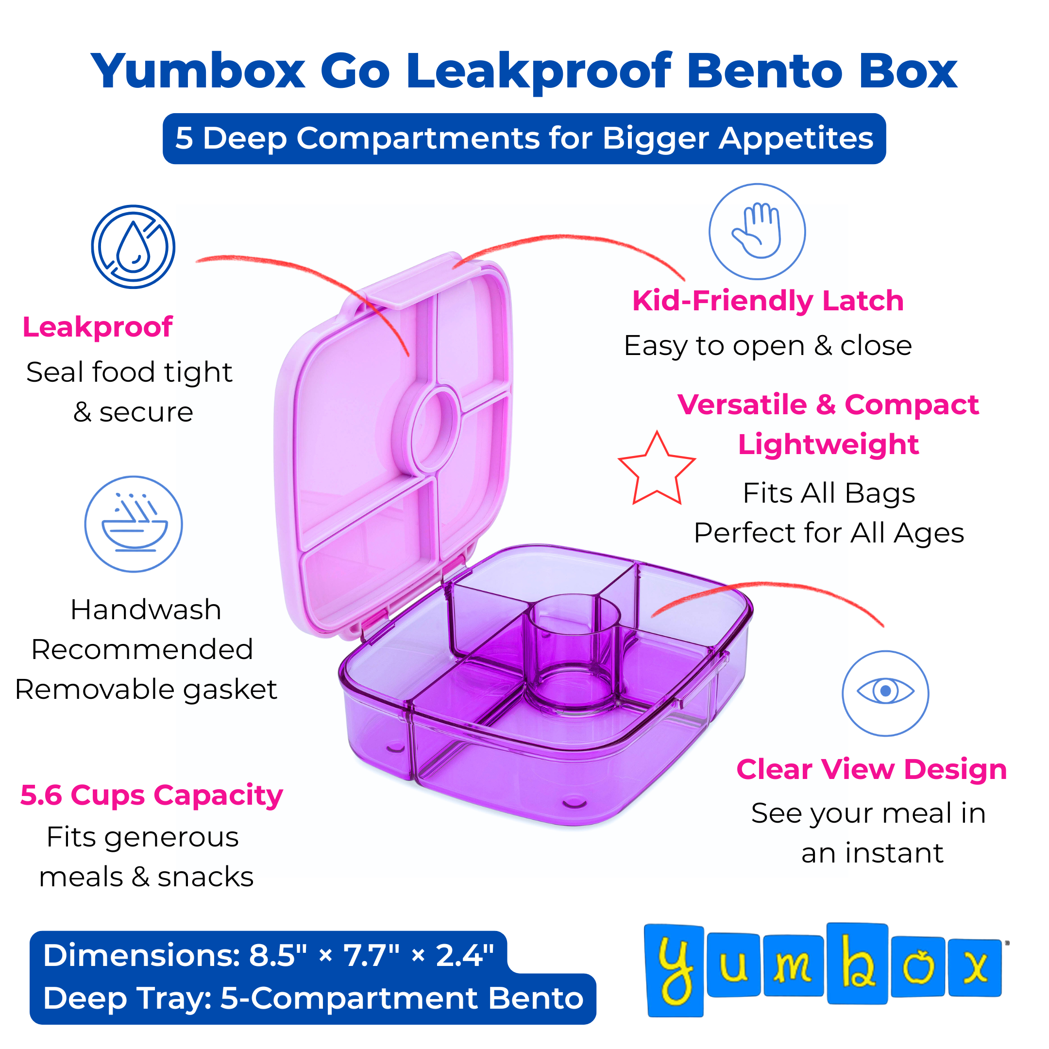 Yumbox Go - Boîte-repas bento étanche XL, plateau profond - Yumbox - Boîte à repas - - La Guilde Culinaire