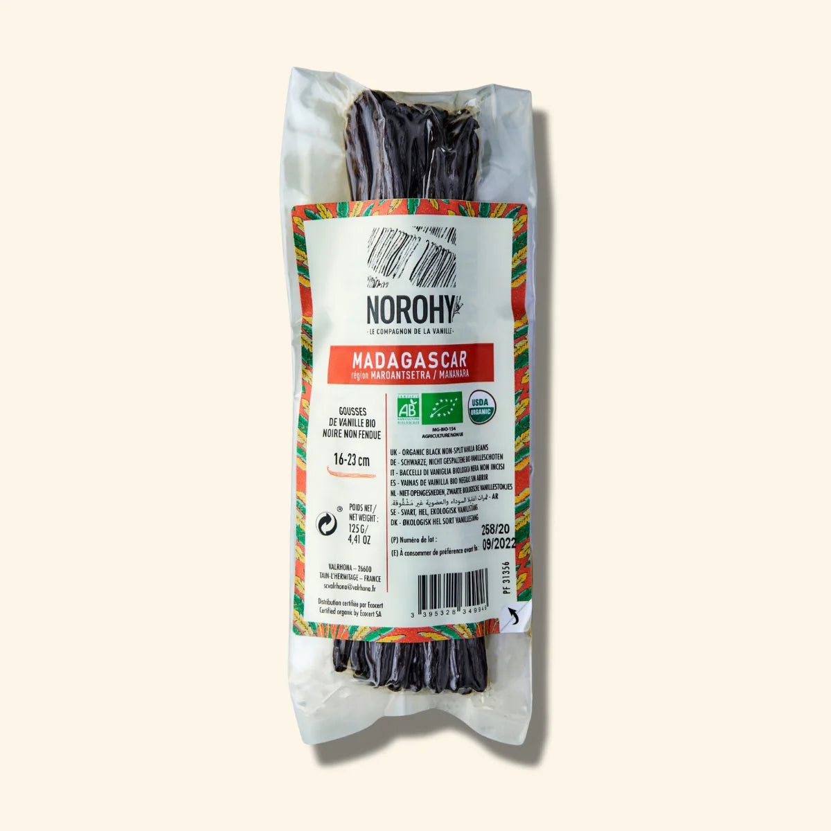 Gousses de vanille Bio de Madagascar - 125g - Valrhona - Vanille - - La Guilde Culinaire