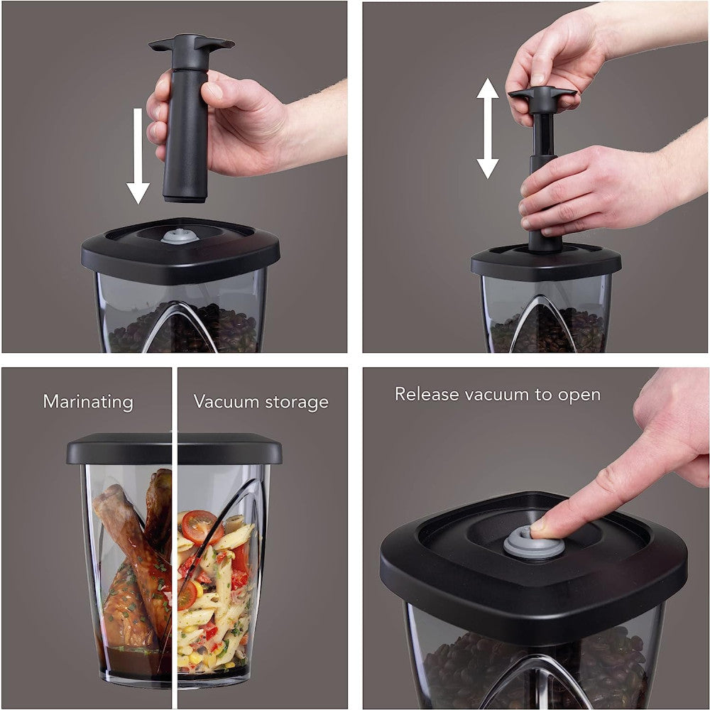 Boîte de conservation du café sous vide 1.3L/44 oz - Vacu Vin * - Vacu Vin - Verseur à vin - - La Guilde Culinaire