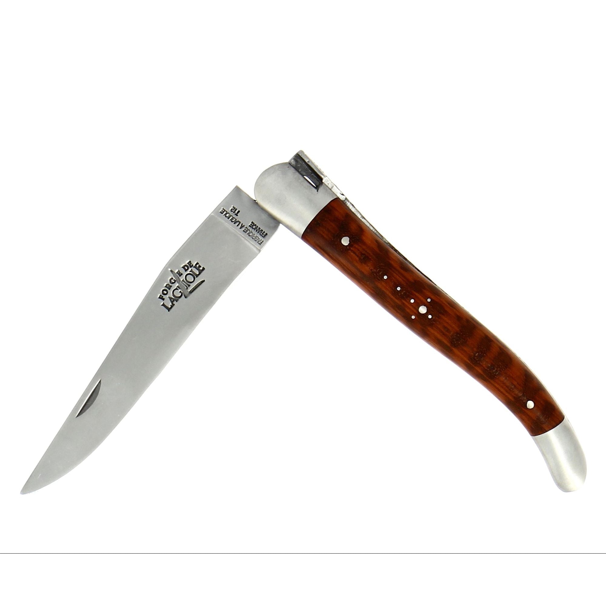 Couteau pliant 11 cm, manche en bois, mitre inox mat – Laguiole Amourette - Laguiole - Couteau pliant - 00003654 - 1211 IN AM SAT - La Guilde Culinaire