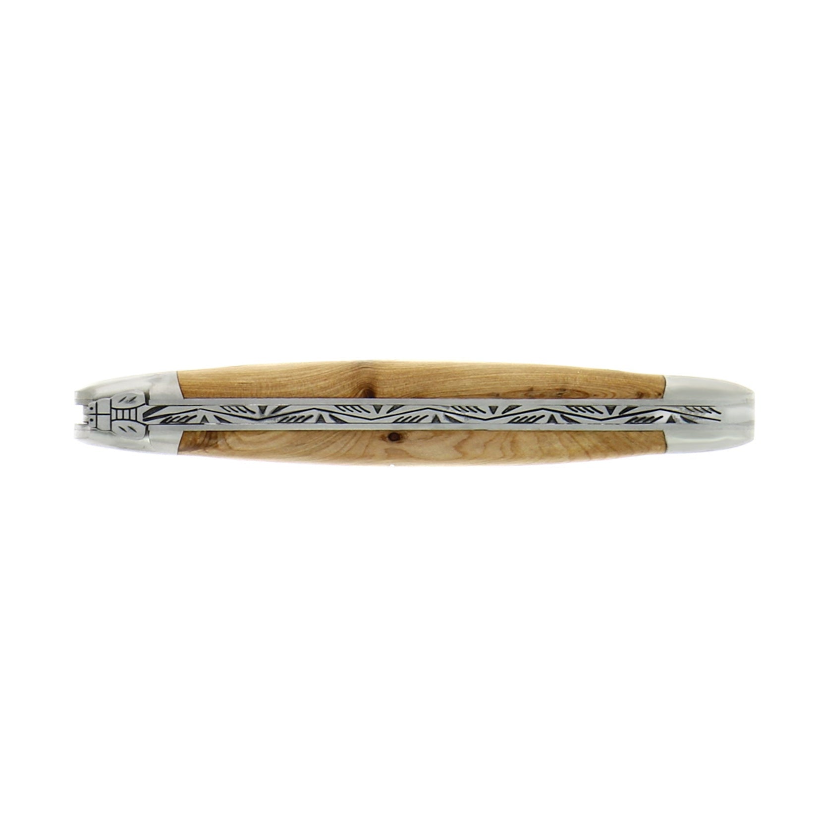 Couteau pliant 11 cm, manche en bois, mitre inox mat – Laguiole - Laguiole - Couteau pliant - - La Guilde Culinaire