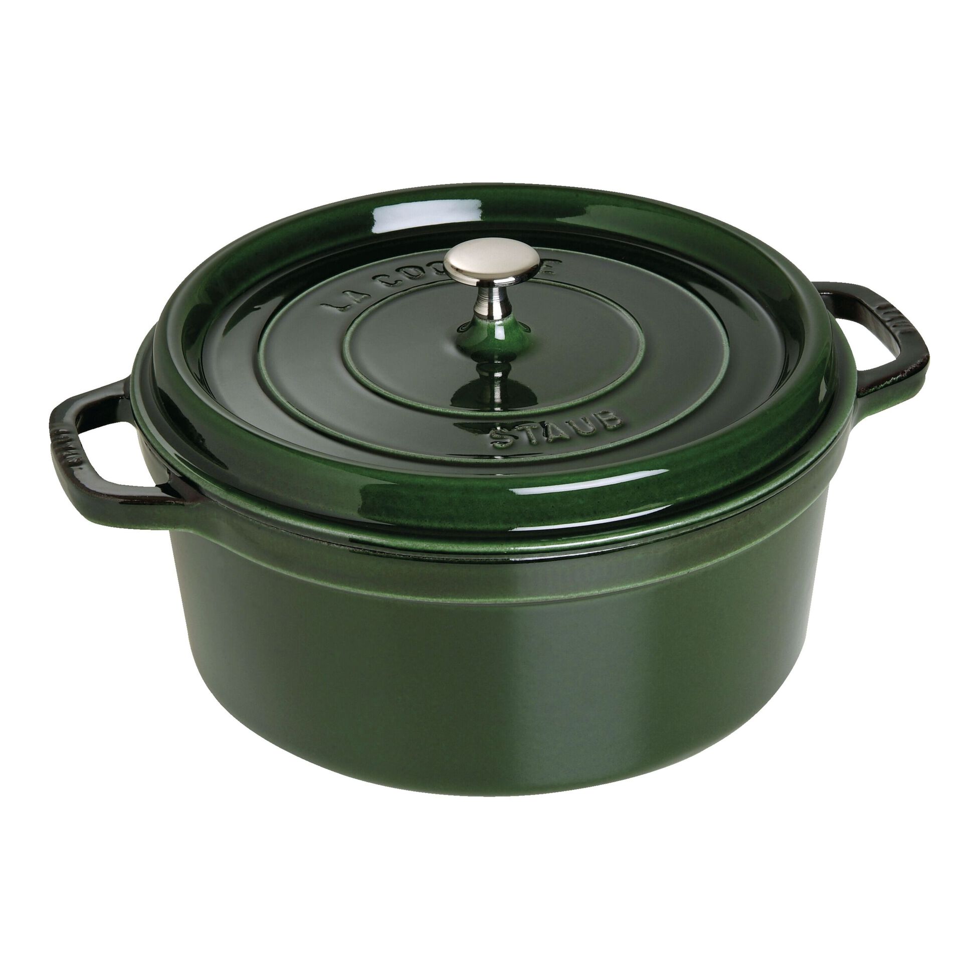Cocotte ronde en fonte 28 cm - 6,7 L Vert basilic - Staub - Cocotte - 40509-361 - 1003982 - La Guilde Culinaire