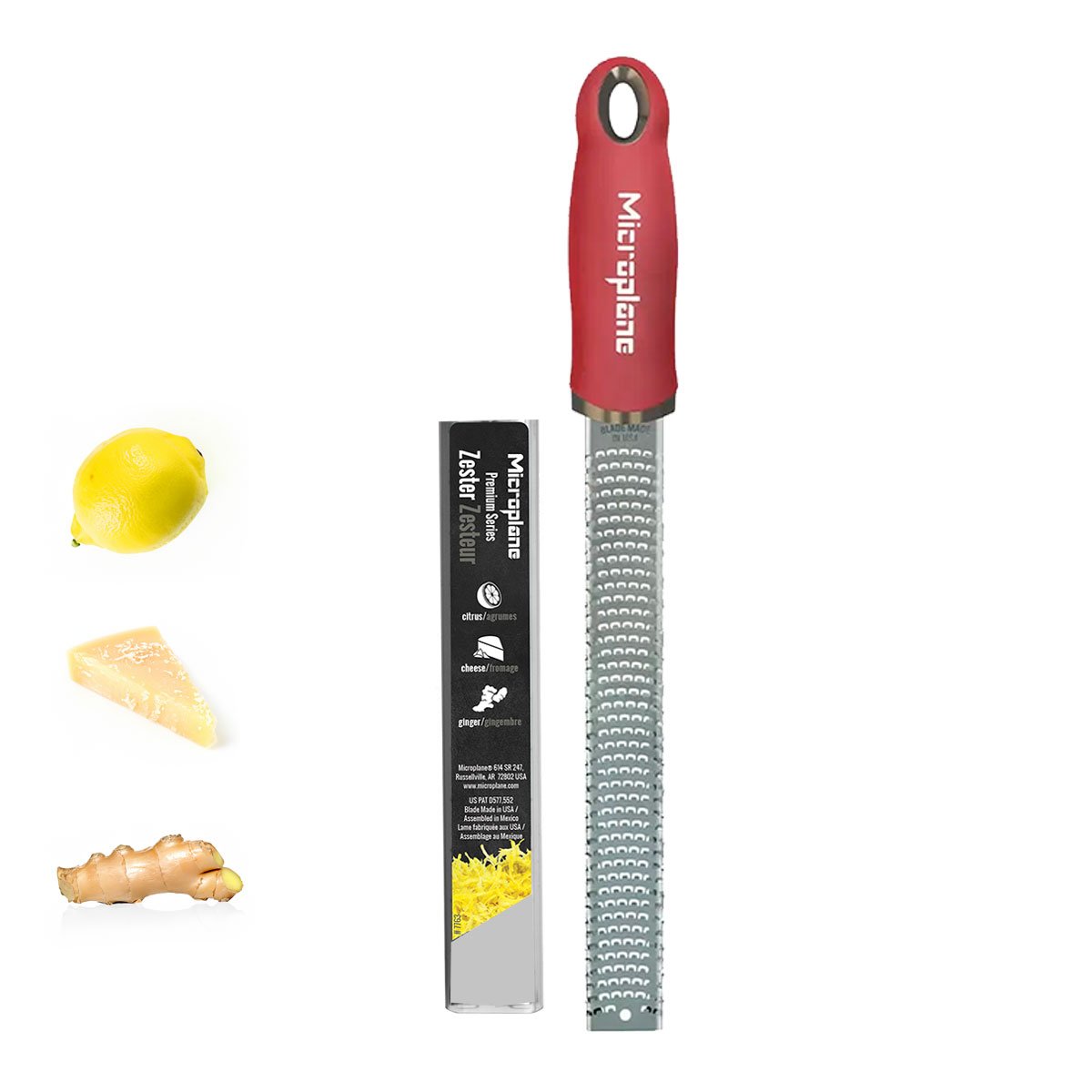 Zesteur-Râpe - Série Premium Classic (Rouge Grenade), Microplane - Microplane - Râpe et zesteur - - La Guilde Culinaire