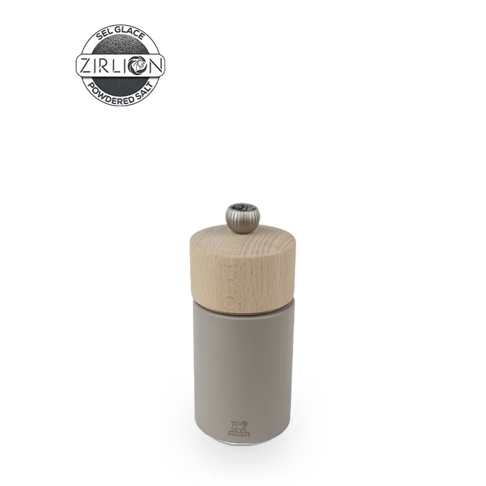 Moulin à sel manuel en bois - Boreal 12cm Gris galet - Peugeot - Moulin à poivre - 4821100 - La Guilde Culinaire