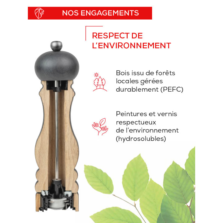Moulin à poivre manuel en bois - Boreal 12cm - Peugeot - Moulin à poivre - - La Guilde Culinaire