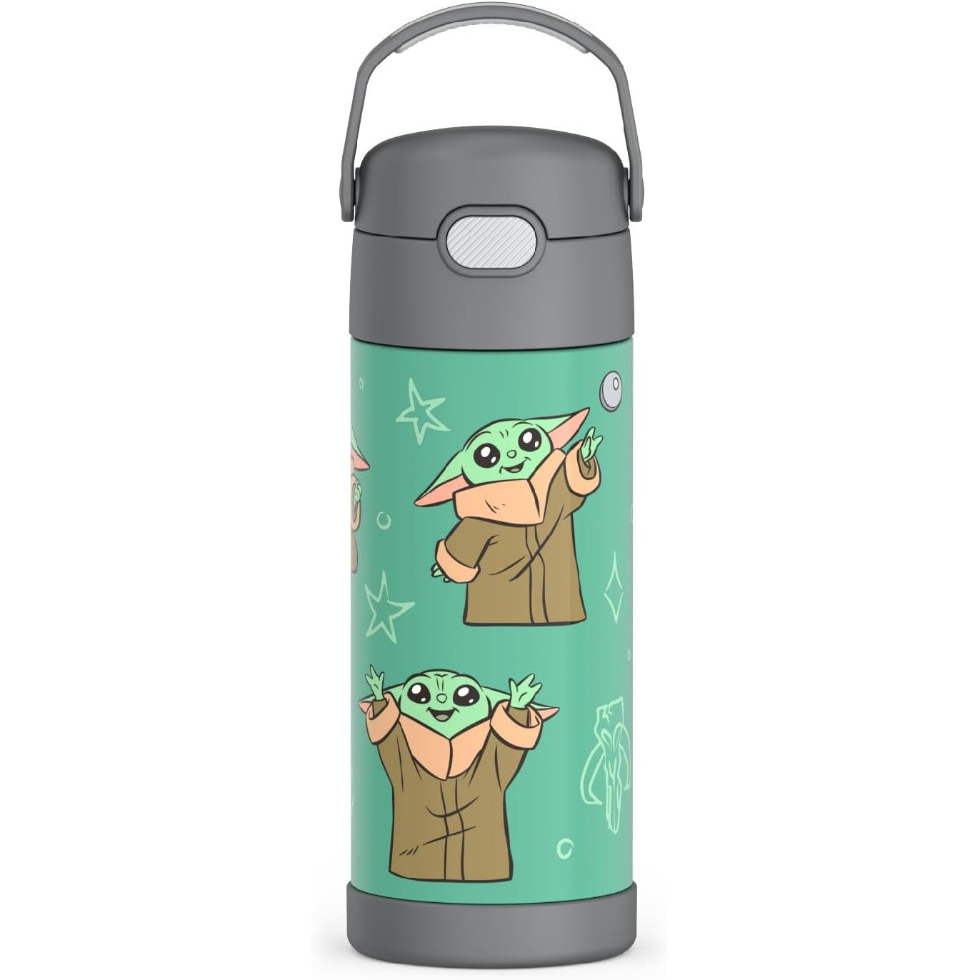 Bouteille d'eau FUNtainer avec paille 14oz (410 ml) - Le Mandalorien - Thermos - Bouteille d'eau - - La Guilde Culinaire