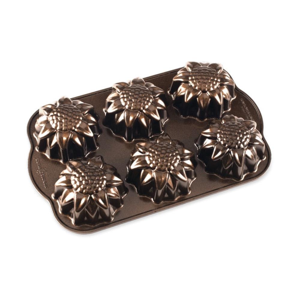 Moule à gâteau 6 mini Tournesols Bronze - Nordic Ware - Moule à gâteaux - - La Guilde Culinaire