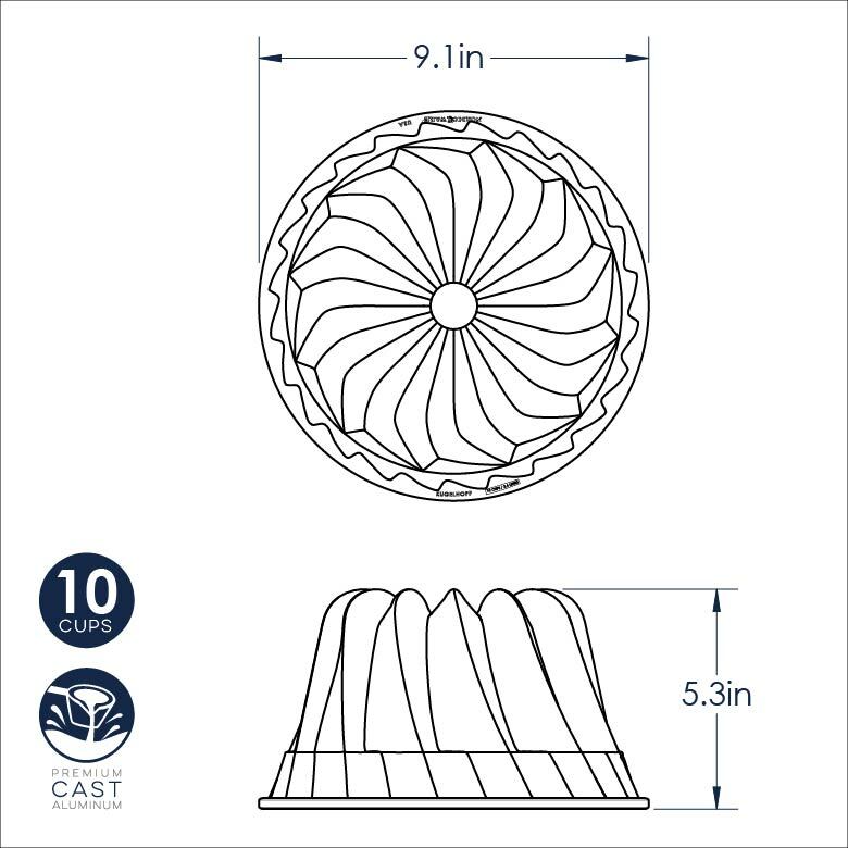 Moule à gâteau Bundt Kougelhopf Silver - Nordic Ware - Moule à gâteaux - - La Guilde Culinaire