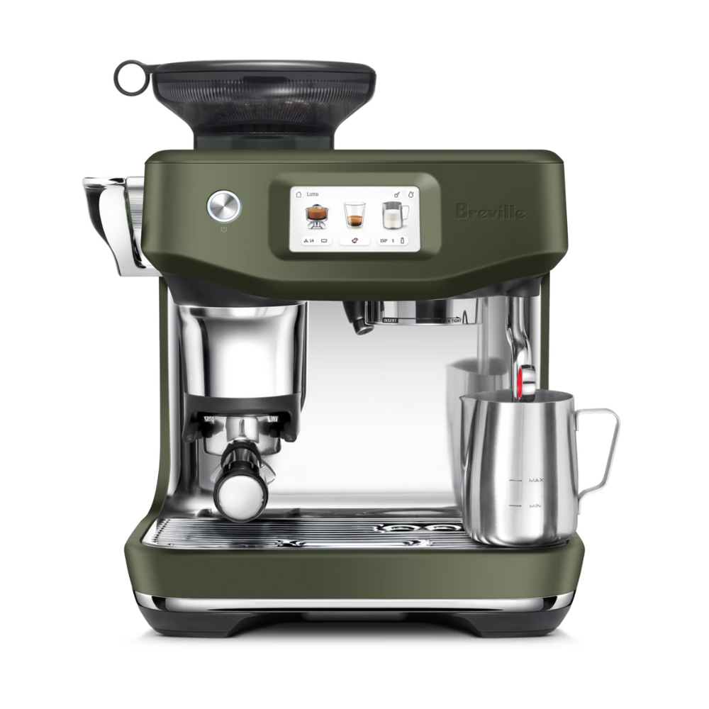 Machine à Café The Barista Touch Impress Tapenade d’olive - Breville - Machine à espresso - BES881OLT1BNA1 - La Guilde Culinaire