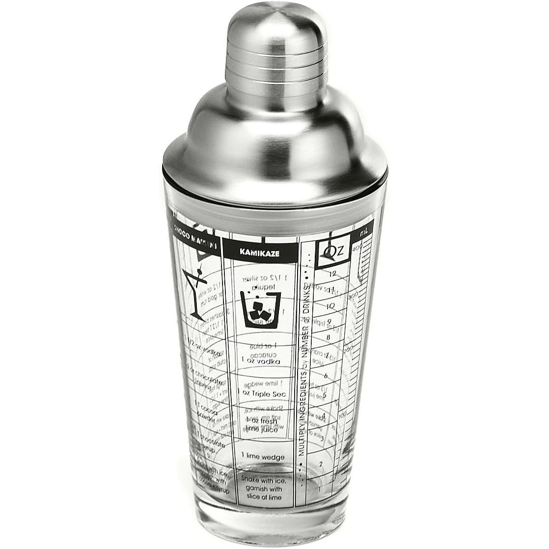Shaker à cocktail, verre et acier inoxydable - Outset - Shaker - - La Guilde Culinaire