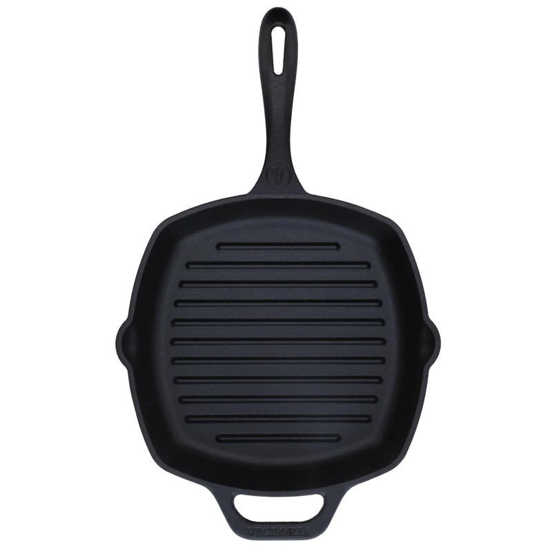 Poêle gril en fonte - 25 cm - Victoria - Poêle en fonte - - La Guilde Culinaire