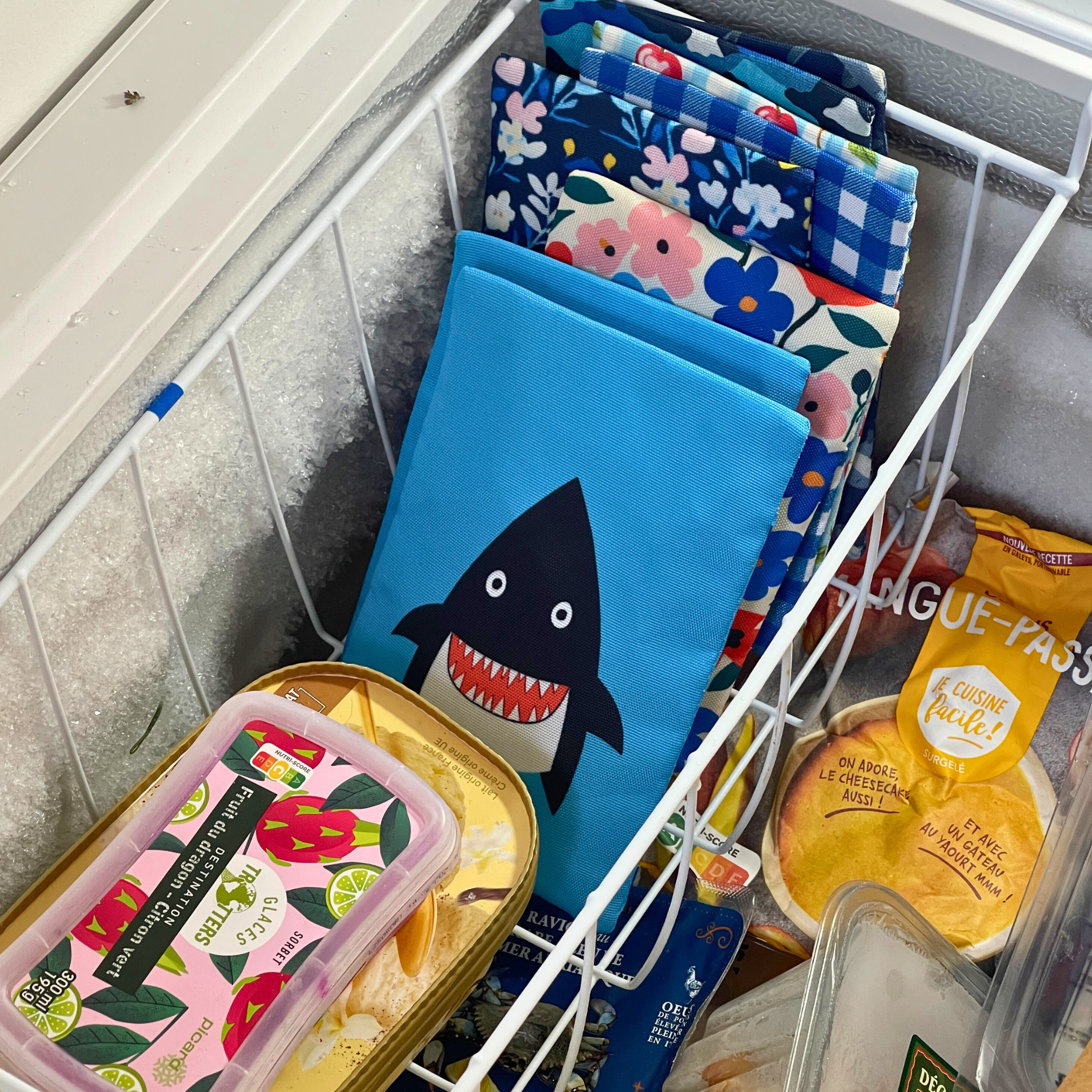 Packs de glace en gel dans des housses en tissu, lot de 2 - Espace & Licornes - Yumbox - Boîte à repas - - La Guilde Culinaire