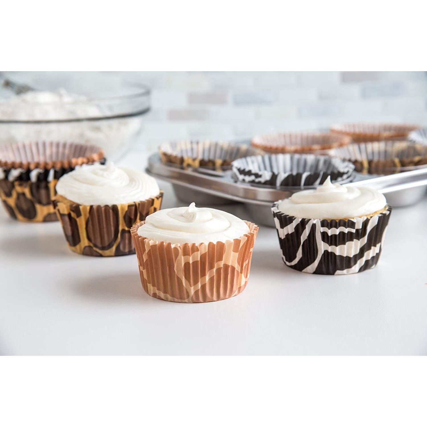 Moules en papier animaux par 75 - Fox Run - Moule à muffins - - La Guilde Culinaire