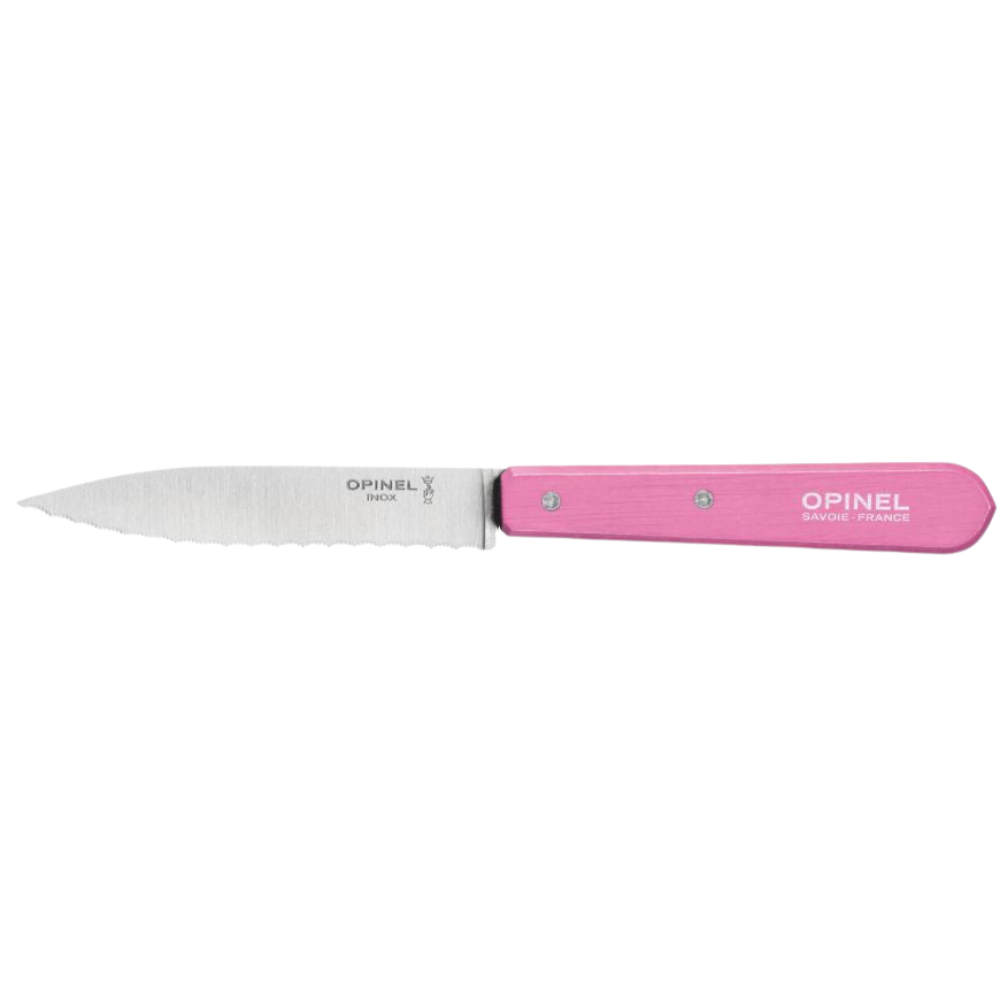 Opinel - Couteau cranté N°113 hêtre Rose* - Opinel - Couteau d'office - 002036 - La Guilde Culinaire