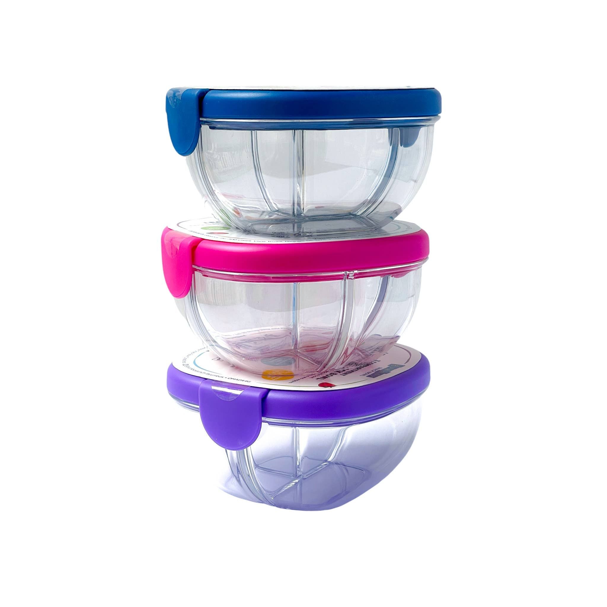 Bol à collations étanche avec 3 compartiments - Bleu marine - Yumbox - Boîte à repas - - La Guilde Culinaire
