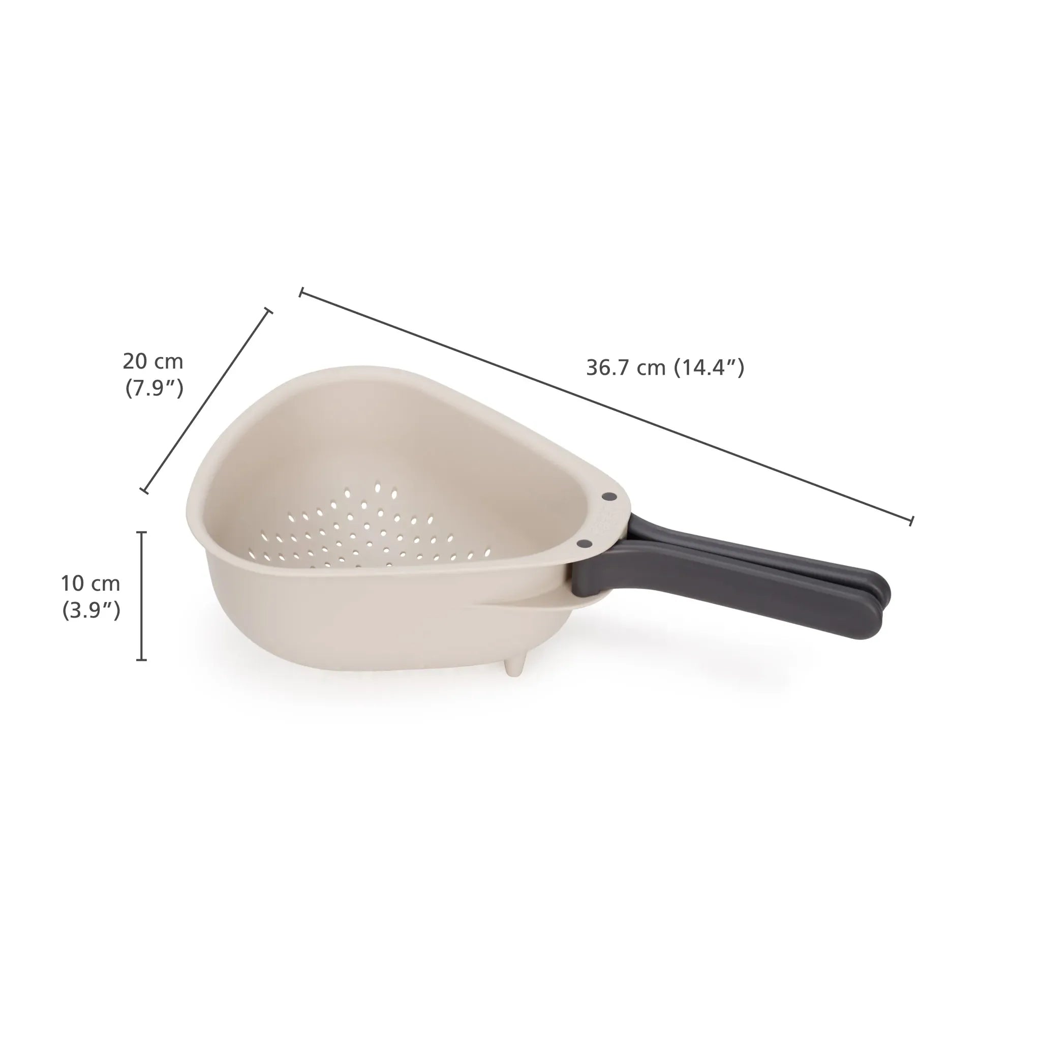 Grande passoire blanche Droplet avec poignée pliable - Joseph Joseph - Passoire et écumoire - - La Guilde Culinaire