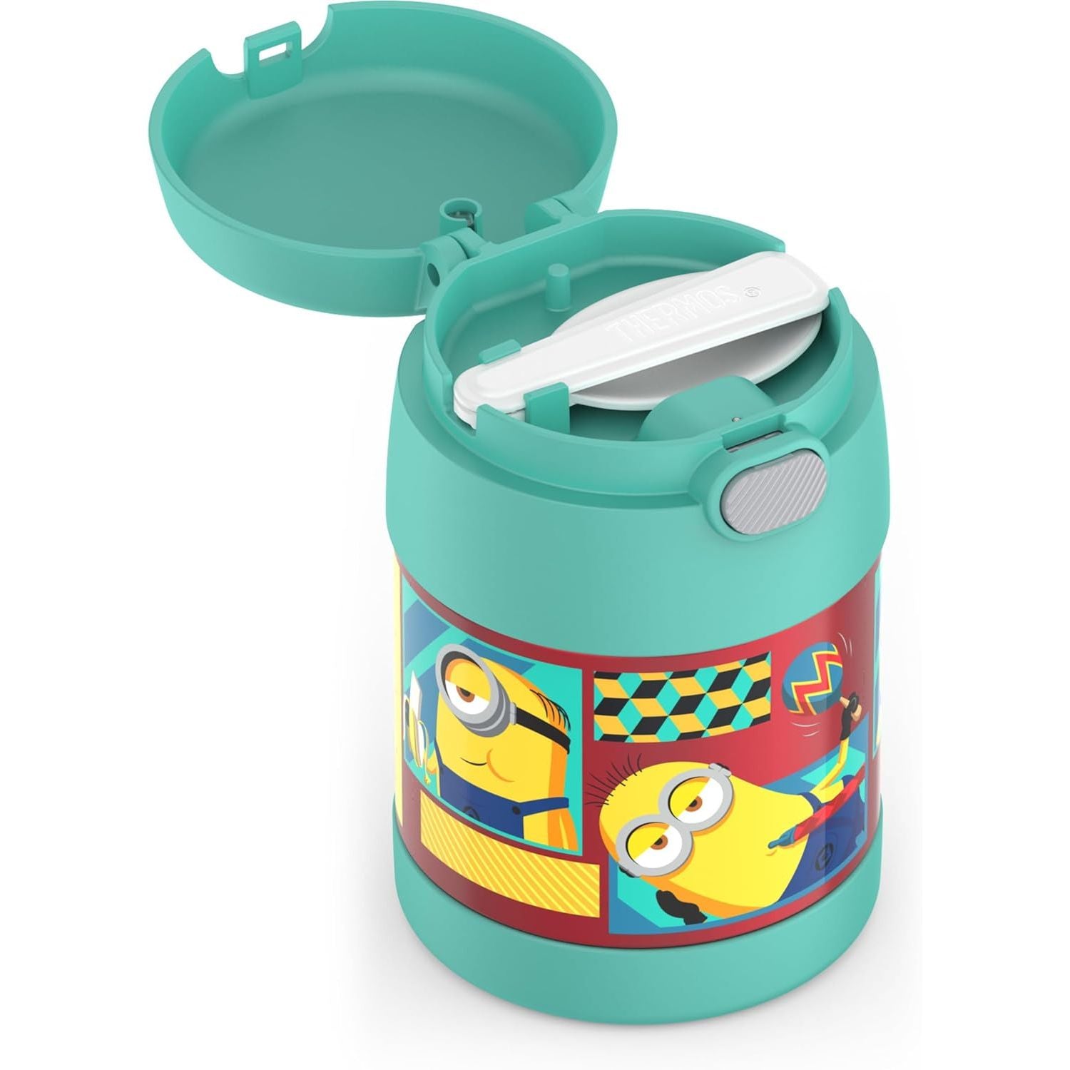 Contenant alimentaire FUNtainer avec cuillère 10oz (290 ml) - Moi, moche et méchant 4 - Thermos - Contenant pour aliment - - La Guilde Culinaire