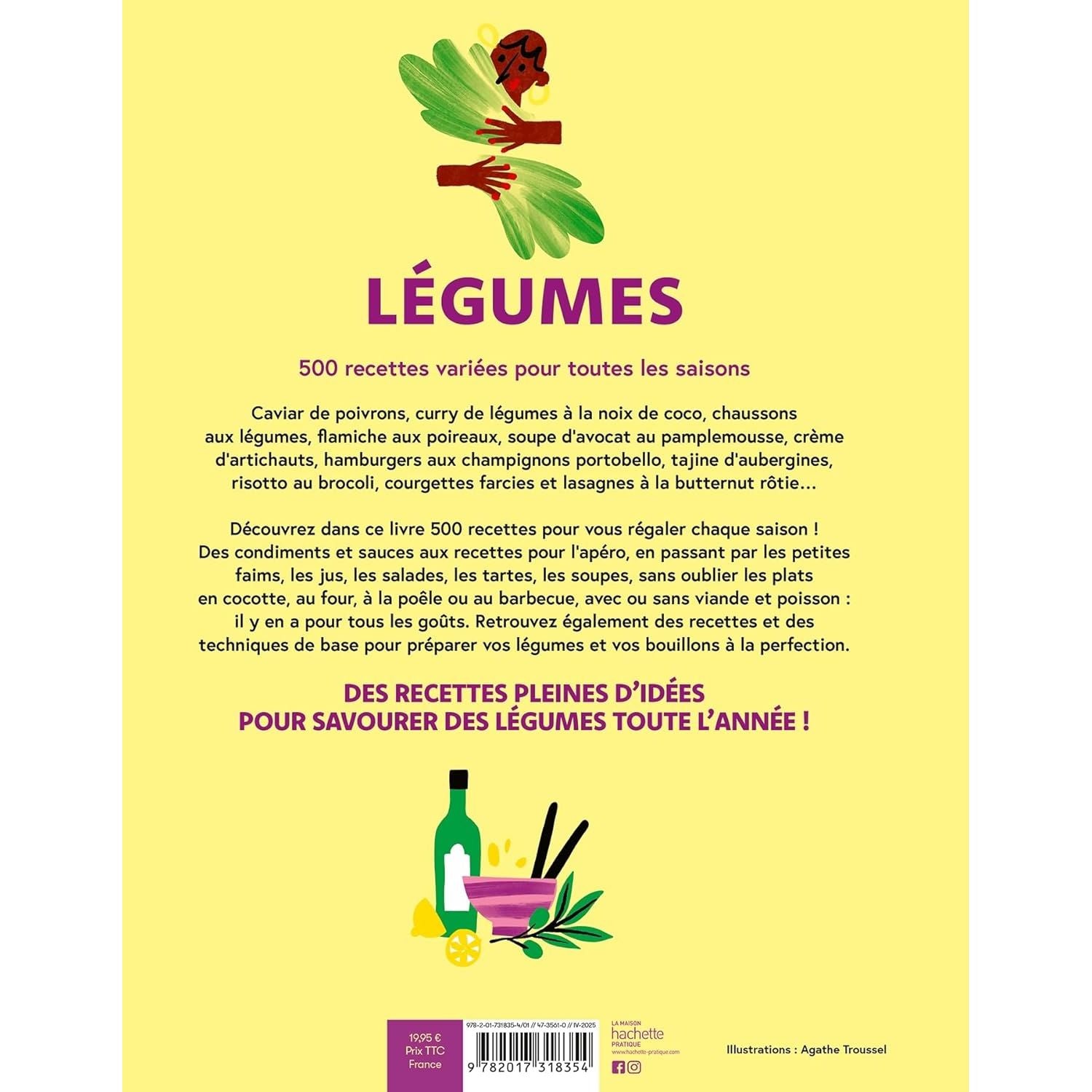 Légumes : 500 recettes variées pour toutes les saisons - Hachette Ed. - Livre de cuisine - - La Guilde Culinaire