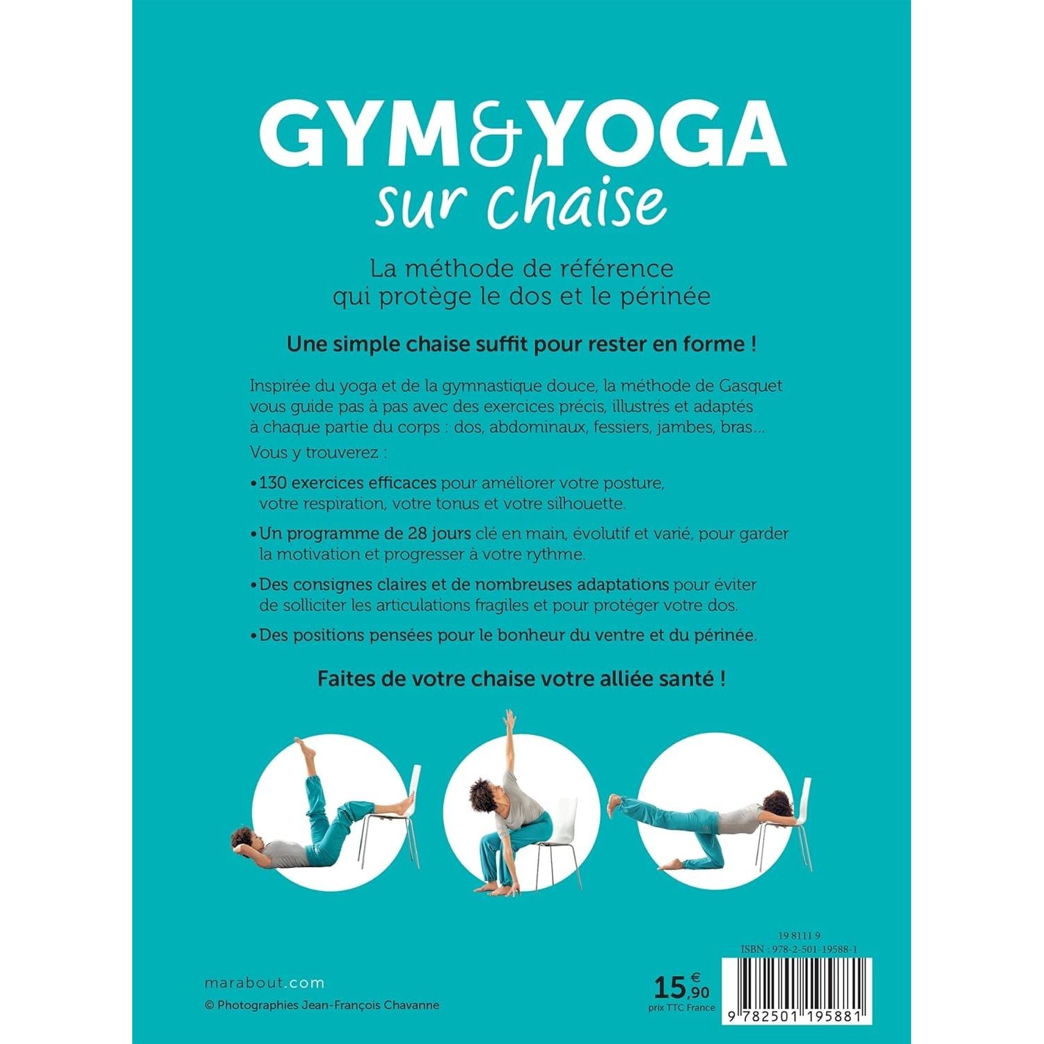 Gym et yoga sur chaise - Marabout - Livre - - La Guilde Culinaire