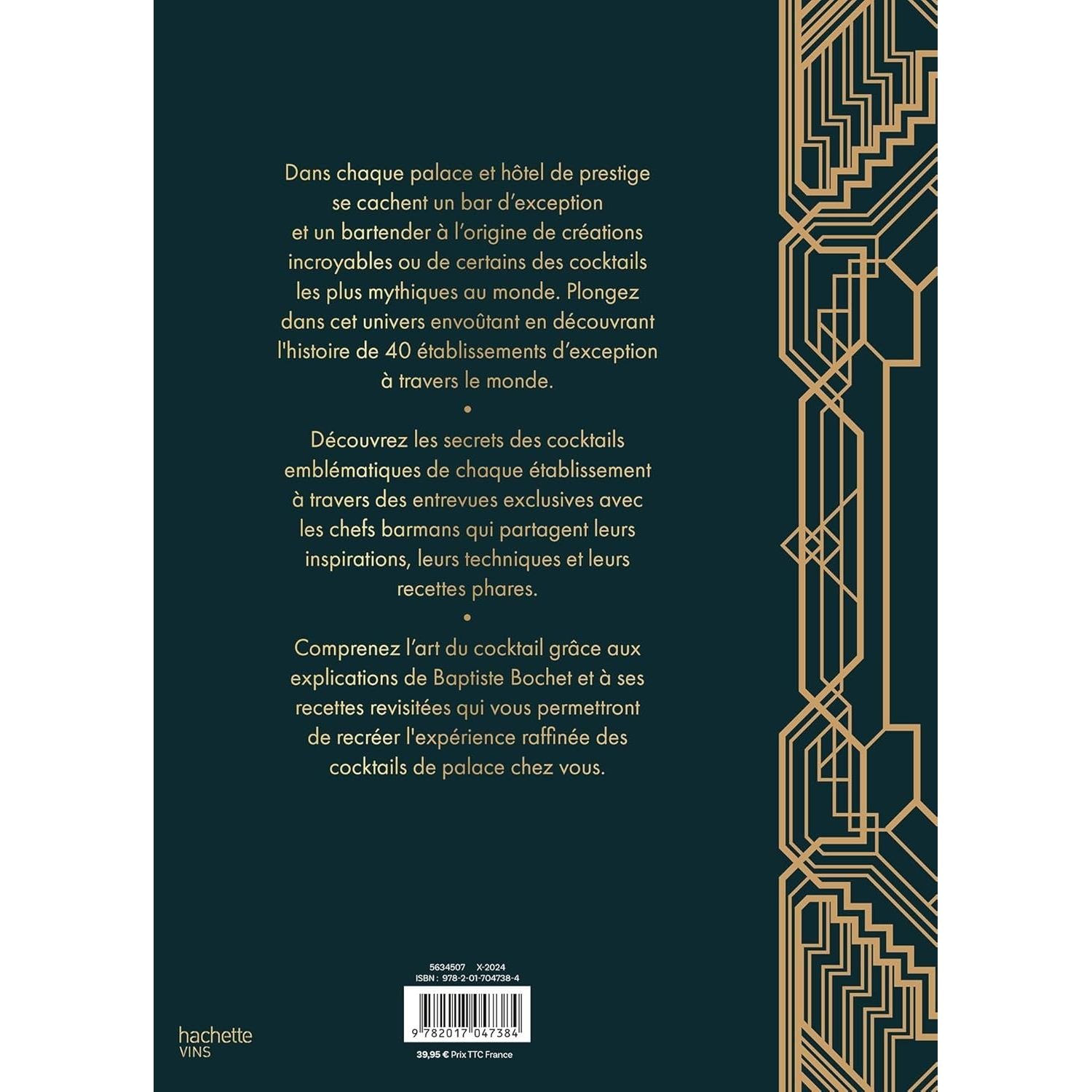 Cocktails de palaces et d'hôtels de légende - Hachette Ed. - Livre d'alcool et boisson - - La Guilde Culinaire