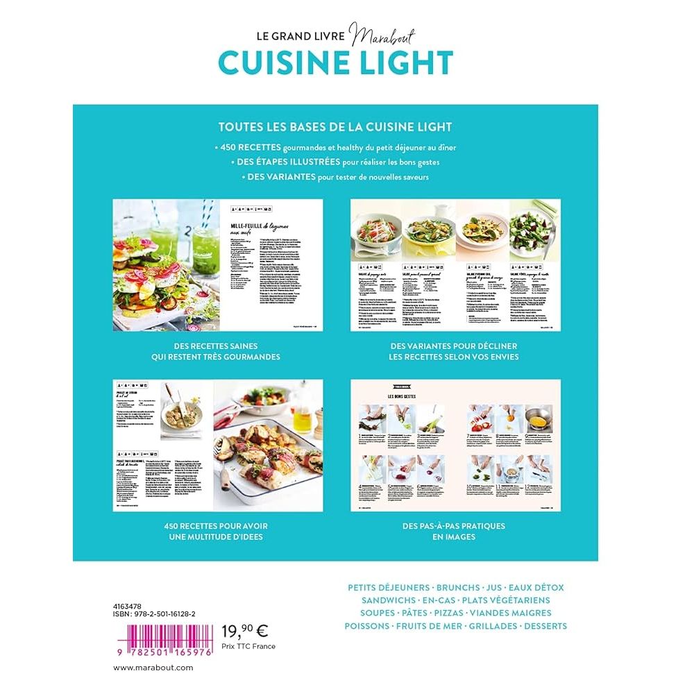 Le grand livre Marabout de la cuisine light - Marabout - Livre de cuisine - - La Guilde Culinaire