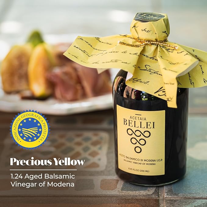 Vinaigre balsamique de Modène IGP "Precious Yellow" 1.24 - 250ml - Acetaia Bellei - Vinaigre - - La Guilde Culinaire
