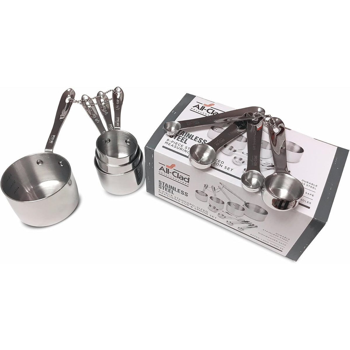 Ensemble de 8 tasses et cuillères à mesurer - All-Clad - Tasse & Cuillère à mesurer - - La Guilde Culinaire