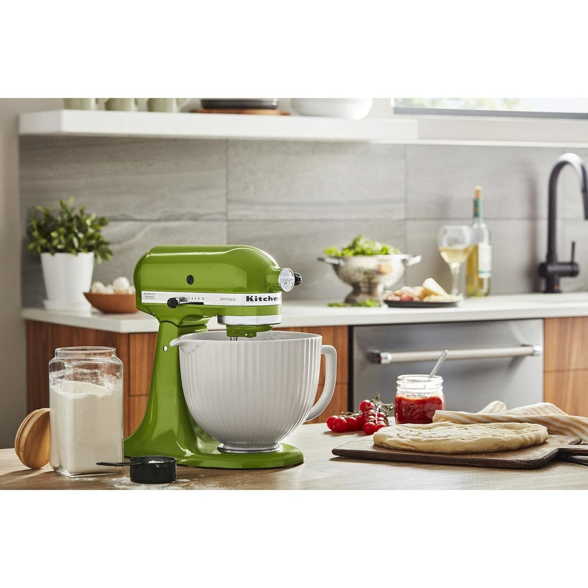 Bol en céramique à colonnes classique de 5 pintes, KitchenAid - Kitchenaid - Bol batteur sur socle - - La Guilde Culinaire