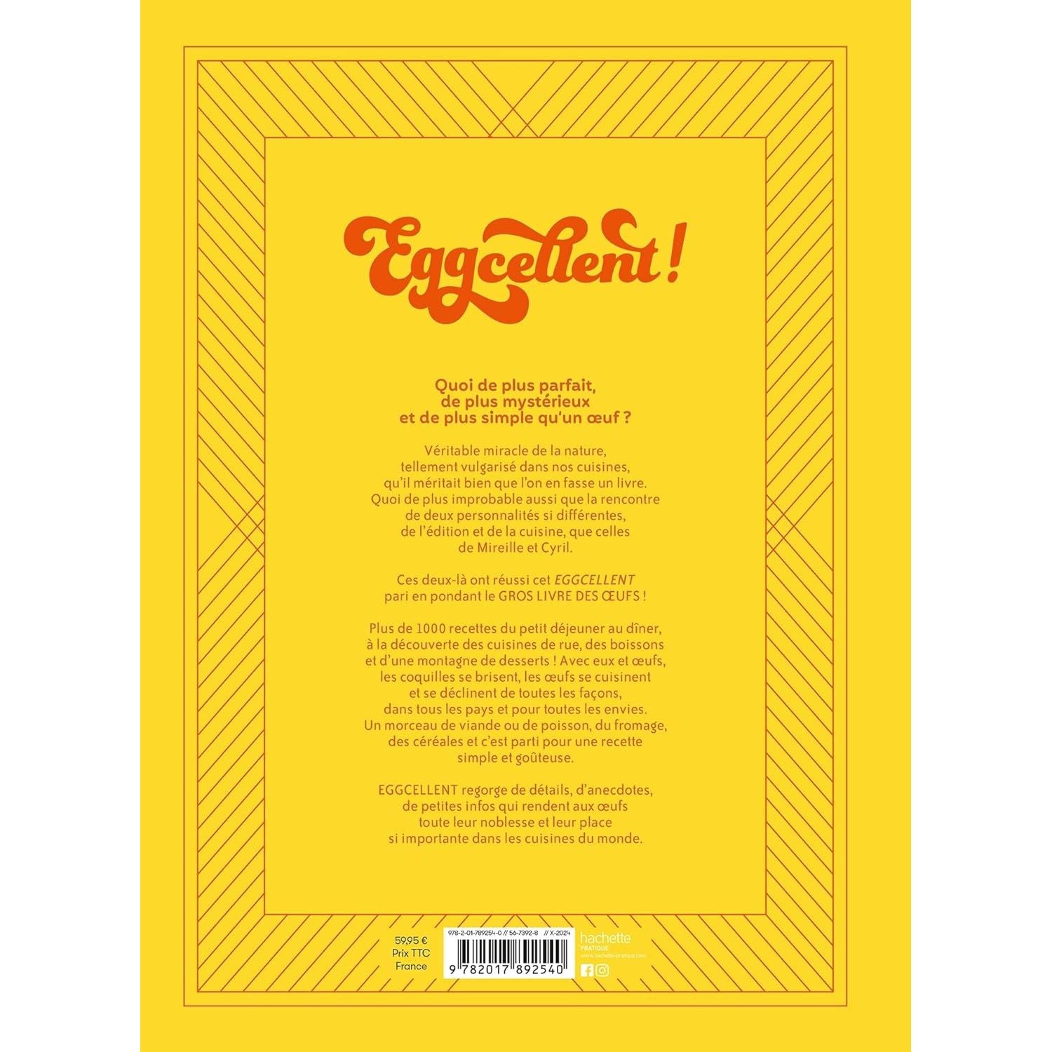 Eggcellent - Hachette Ed. - Livre de cuisine - - La Guilde Culinaire