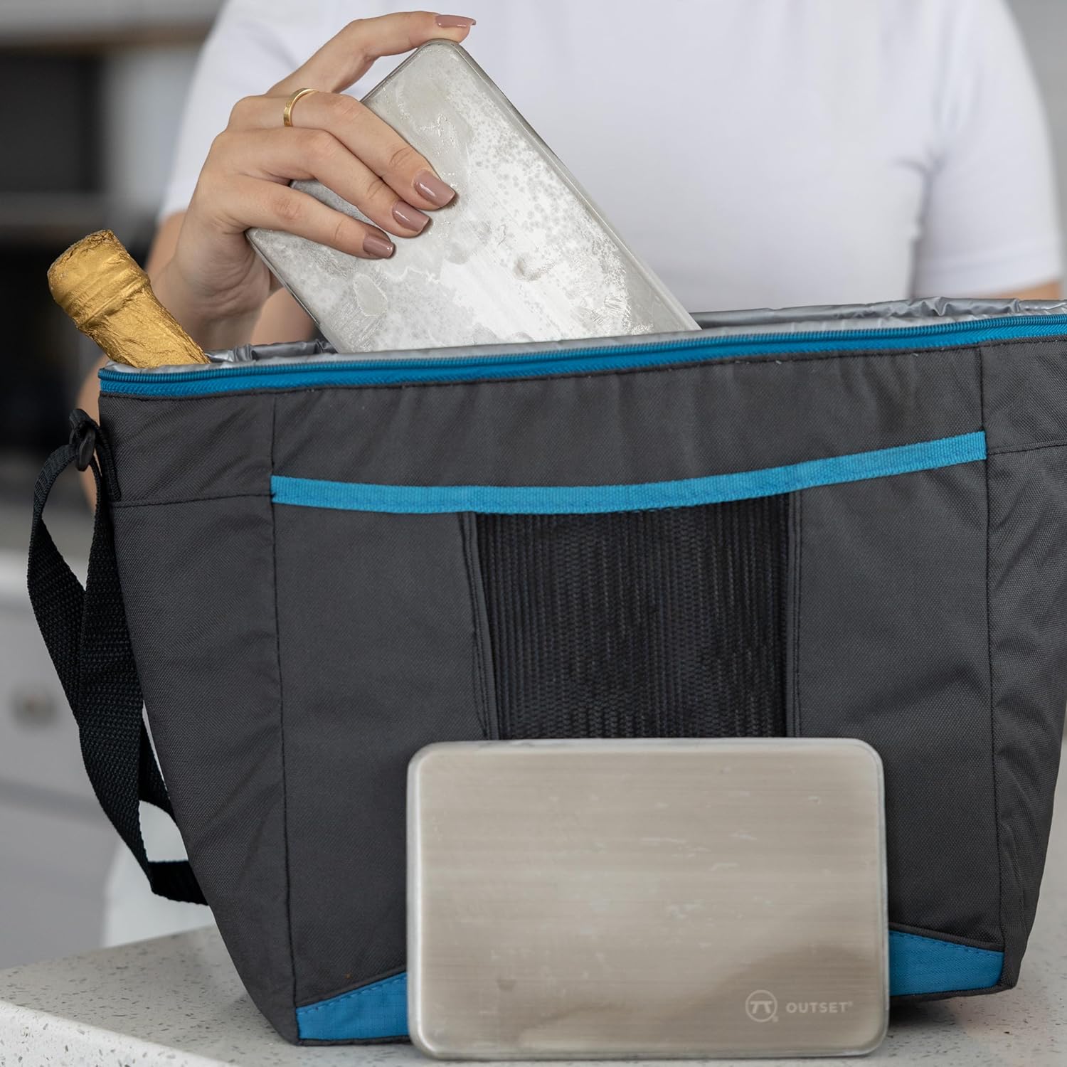 Ensemble de 2 blocs réfrigérants en acier inoxydable - Outset - Bloc réfrigérant - - La Guilde Culinaire