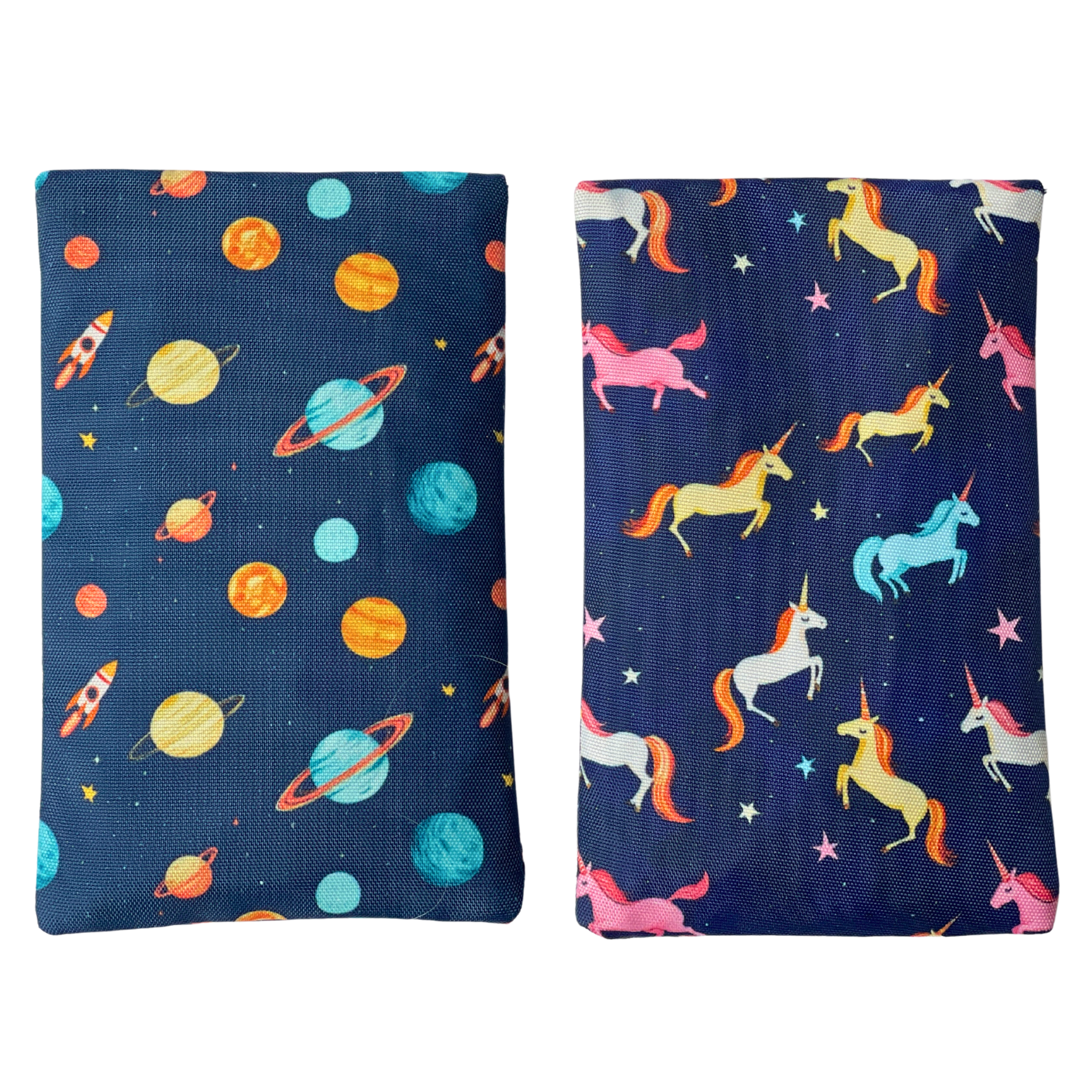 Packs de glace en gel dans des housses en tissu, lot de 2 - Espace & Licornes - Yumbox - Boîte à repas - - La Guilde Culinaire