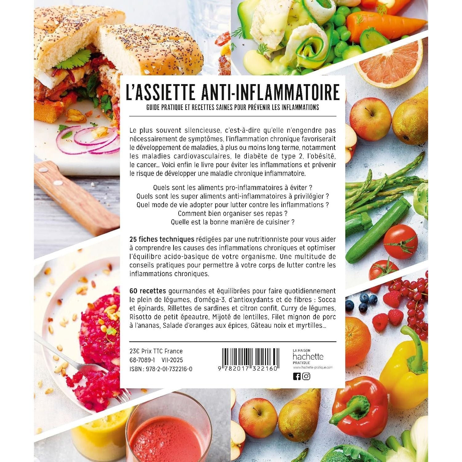 L'Assiette anti-inflammatoire - Hachette Ed. - Livre de cuisine - - La Guilde Culinaire