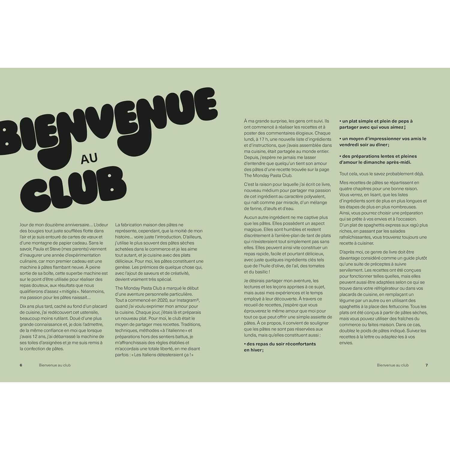 The monday pasta club - Hachette Ed. - Livre de cuisine - - La Guilde Culinaire