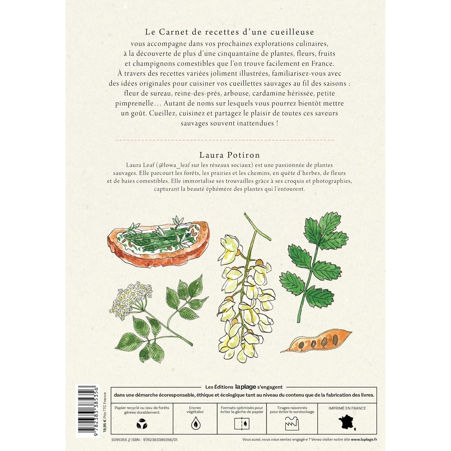 Le carnet de recettes d'une cueilleuse - La Plage Ed. - Livre de cuisine - - La Guilde Culinaire