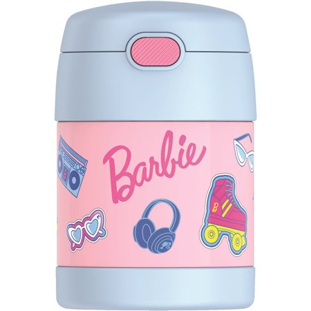Contenant alimentaire FUNtainer avec cuillère 10oz (290 ml) - Barbie - Thermos - Contenant pour aliment - - La Guilde Culinaire