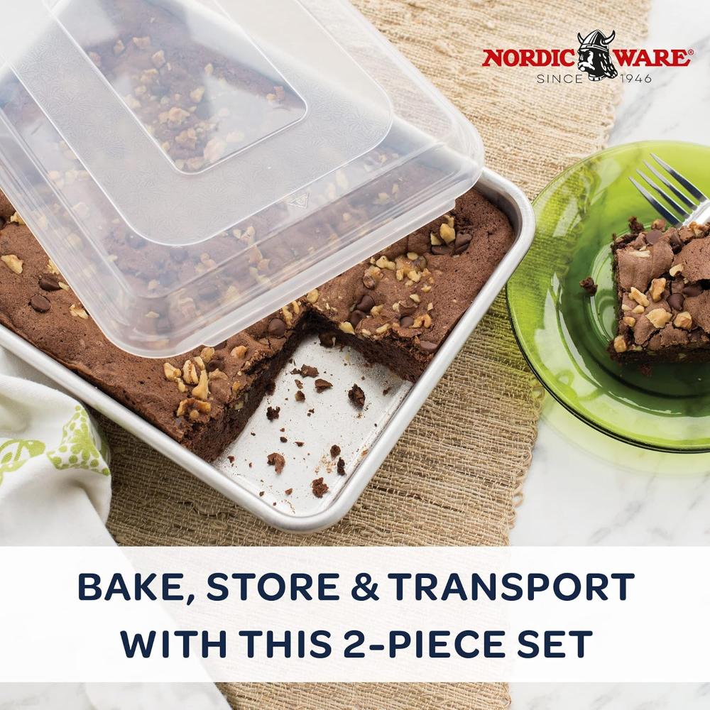 Moule à gâteau rectangulaire Naturals 9" x 13" avec couvercle - Nordic Ware - Accessoire - - La Guilde Culinaire