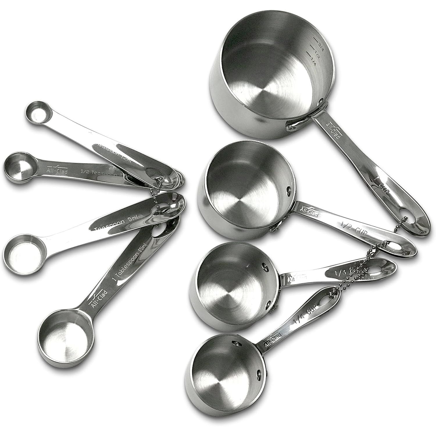 Ensemble de 8 tasses et cuillères à mesurer - All-Clad - Tasse & Cuillère à mesurer - - La Guilde Culinaire